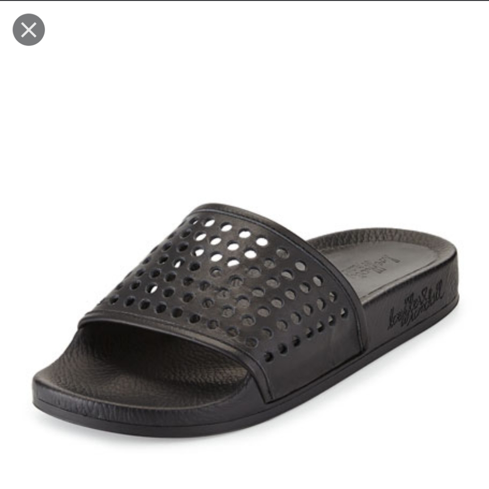 Loeffler Randall Cat Perforated Slide Sandal